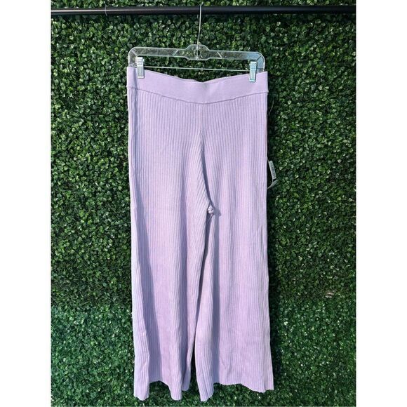 Carbon38 Purple Knit Flared Lounge Pants Sz Large NWT - Picture 2 of 6